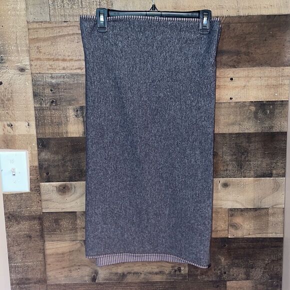Lululemon Vinyasa Scarf *Rulu Hyper Stripe Mauvelous Heathered Black Gray - Picture 8 of 11